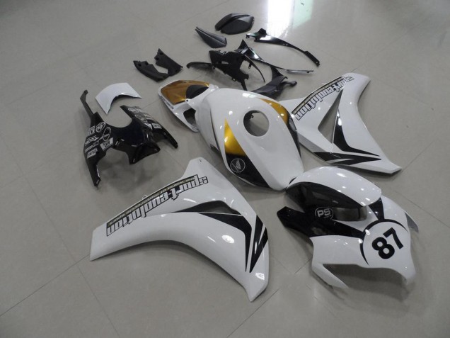2008-2011 Black and White and Gold Honda CBR1000RR Motorcycle Fairings Canada