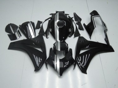 2008-2011 Glossy Black with Silver Stripe Honda CBR1000RR Motorcycle Fairings Canada
