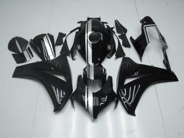 2008-2011 Glossy Black with Silver Stripe Honda CBR1000RR Motorcycle Fairings Canada