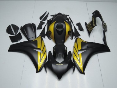 2008-2011 Matte Black and Gold Honda CBR1000RR Motorcycle Fairings Canada