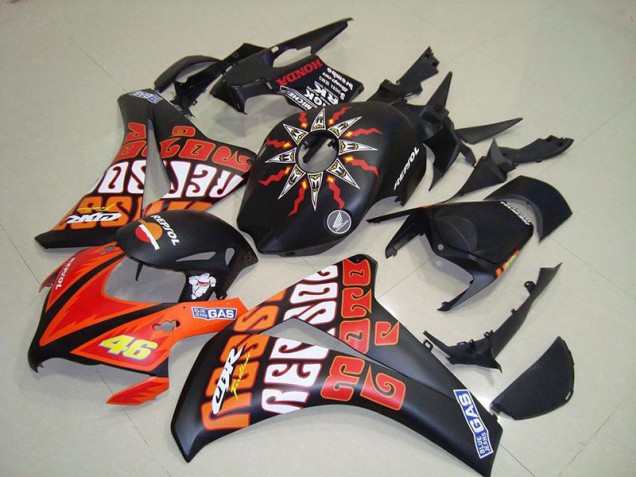 2008-2011 Rossi Matte Black Honda CBR1000RR Motorcycle Fairings Canada 2008-2011 Rossi Matte Black Honda CBR1000RR Motorcycle Fairings Canada