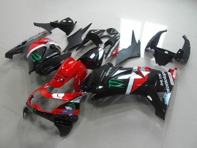 2008-2012 Red and Black Monster Kawasaki Ninja ZX250R Motorcycle Fairings Canada 2008-2012 Red and Black Monster Kawasaki Ninja ZX250R Motorcycle Fairings Canada