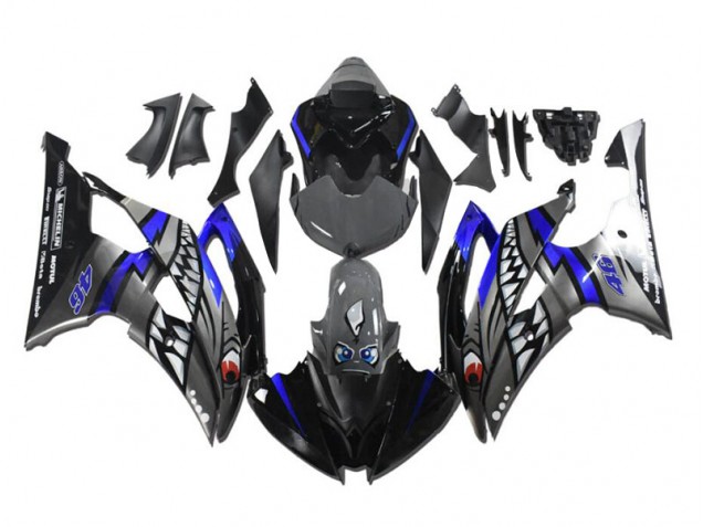 2008-2016 Grey Blue Shark Yamaha YZF R6 Motorcycle Fairings Canada 2008-2016 Grey Blue Shark Yamaha YZF R6 Motorcycle Fairings Canada