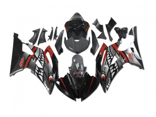 2008-2016 Grey Red Shark Yamaha YZF R6 Motorcycle Fairings Canada 2008-2016 Grey Red Shark Yamaha YZF R6 Motorcycle Fairings Canada