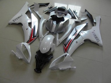 2008-2016 Pearl White Silver Yamaha YZF R6 Motorcycle Fairings Canada