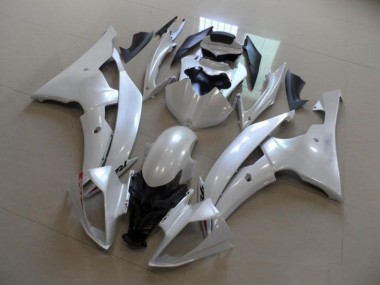 2008-2016 Pearl White Yamaha YZF R6 Full Fairing Kit Canada