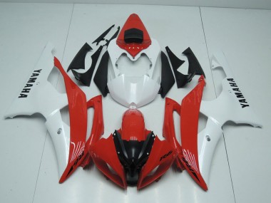 2008-2016 Red and Pearl White Yamaha YZF R6 Motorcycle Fairings Canada