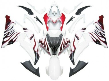 2008-2016 White Red Flame R6 Yamaha YZF R6 Motorcycle Fairings Canada