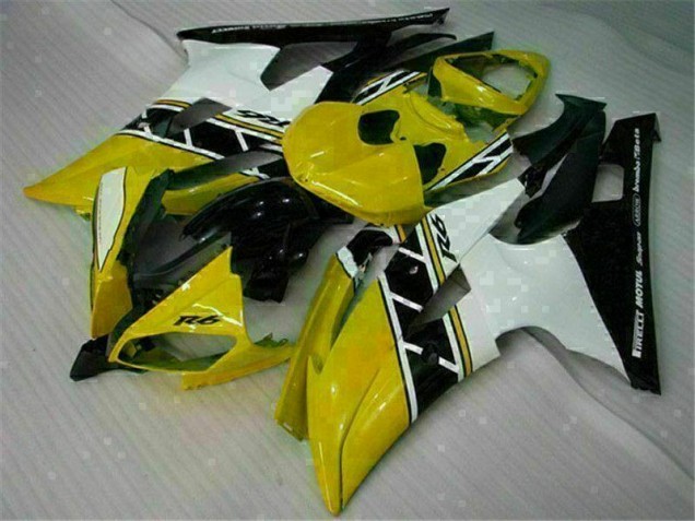 2008-2016 Yellow White Yamaha YZF R6 Motorcycle Fairings Canada 2008-2016 Yellow White Yamaha YZF R6 Motorcycle Fairings Canada