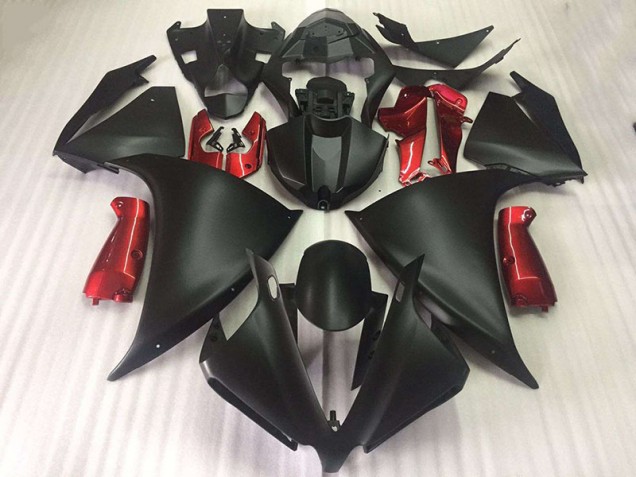 2009-2011 Matte Black Glossy Red Yamaha YZF R1 Motorcycle Fairings Canada 2009-2011 Matte Black Glossy Red Yamaha YZF R1 Motorcycle Fairings Canada