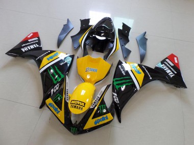 2009-2011 Yellow Black Monster Yamaha YZF R1 Motorcycle Fairings & Bodywork Canada