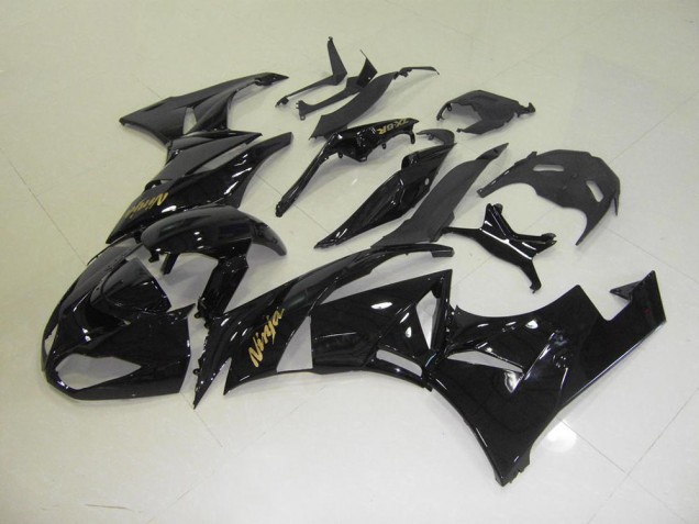 2009-2012 Black with Gold Sticker Kawasaki Ninja ZX6R Motorcycle Fairings Canada 2009-2012 Black with Gold Sticker Kawasaki Ninja ZX6R Motorcycle Fairings Canada