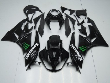 2009-2012 Black with Monster Kawasaki Ninja ZX6R Motorcycle Fairings Canada