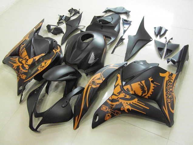 2009-2012 Matte Black Orange Sticker Honda CBR600RR Motorcycle Fairings Canada