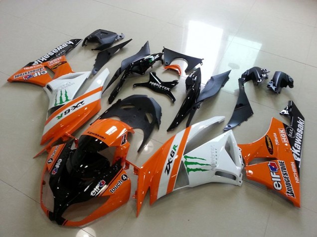 2009-2012 Orange Monster Kawasaki Ninja ZX6R Motorcycle Fairings Canada 2009-2012 Orange Monster Kawasaki Ninja ZX6R Motorcycle Fairings Canada