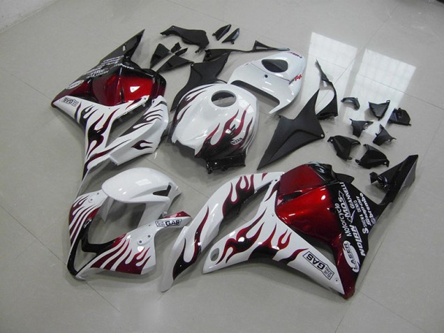 2009-2012 Red Black Flame Honda CBR600RR Motorcycle Fairings Canada 2009-2012 Red Black Flame Honda CBR600RR Motorcycle Fairings Canada