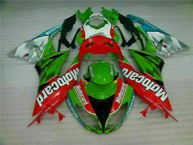 2009-2012 Red Green Motocard Kawasaki Ninja ZX6R Motorcycle Fairings Canada 2009-2012 Red Green Motocard Kawasaki Ninja ZX6R Motorcycle Fairings Canada