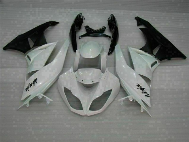 2009-2012 White Black Kawasaki Ninja ZX6R Fairing Kit Canada 2009-2012 White Black Kawasaki Ninja ZX6R Fairing Kit Canada