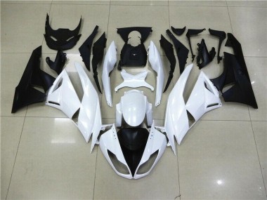 2009-2012 White Kawasaki Ninja ZX6R Motorcycle Fairings Canada