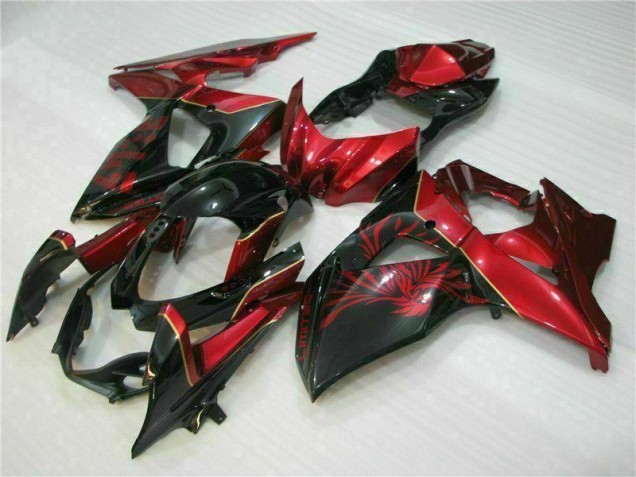2009-2016 Red Flame Black Suzuki GSXR1000 Motorcycle Fairings Canada 2009-2016 Red Flame Black Suzuki GSXR1000 Motorcycle Fairings Canada