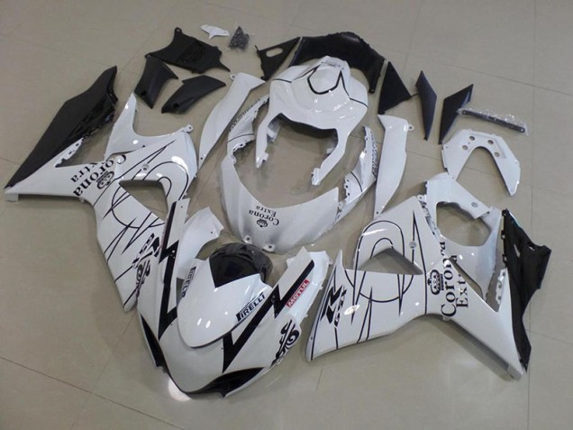 2009-2016 White Corona Race Suzuki GSXR 1000 Motorcycle Fairings Canada 2009-2016 White Corona Race Suzuki GSXR 1000 Motorcycle Fairings Canada
