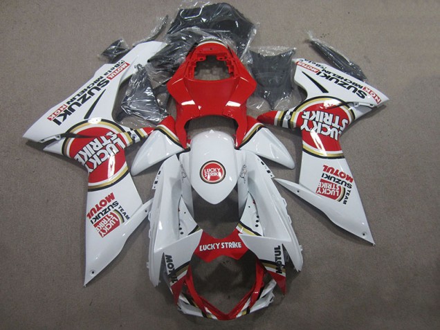 2011-2020 Red White Lucky Strike Suzuki GSXR600 Motorcycle Fairings Canada
