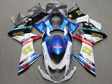 2011-2020 Rockstar 22 Blue White Red Suzuki GSXR600 Motorcycle Fairings Canada