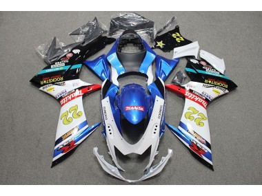 2011-2020 Rockstar 22 Blue White Red Suzuki GSXR600 Motorcycle Fairings Canada