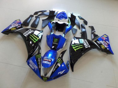 2012-2014 Blue Black Monster Yamaha YZF R1 Motorcycle Fairings Canada