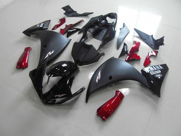 2012-2014 Matte Black Red Yamaha YZF R1 Motorcycle Fairings Canada 2012-2014 Matte Black Red Yamaha YZF R1 Motorcycle Fairings Canada