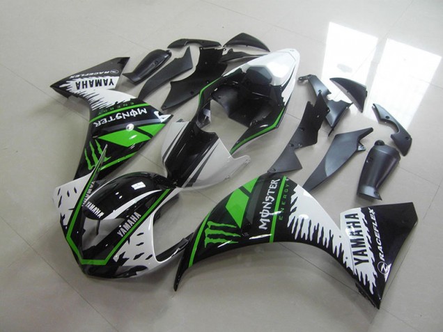 2012-2014 White Green Monster Yamaha YZF R1 Motorcycle Fairings Canada 2012-2014 White Green Monster Yamaha YZF R1 Motorcycle Fairings Canada