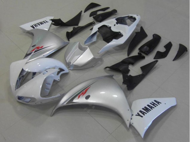 2012-2014 White Silver Yamaha YZF R1 Motorcycle Fairings Canada 2012-2014 White Silver Yamaha YZF R1 Motorcycle Fairings Canada