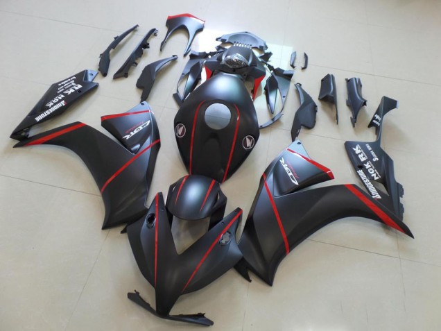 2012-2016 Matte Bladk with Red Stripe Honda CBR1000RR Motorcycle Fairings Canada 2012-2016 Matte Bladk with Red Stripe Honda CBR1000RR Motorcycle Fairings Canada