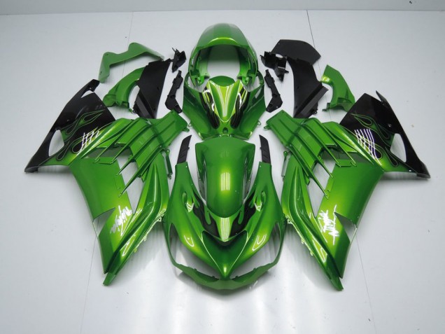 2012-2019 Green Flame Kawasaki Ninja ZX14R Motorcycle Fairings Canada 2012-2019 Green Flame Kawasaki Ninja ZX14R Motorcycle Fairings Canada