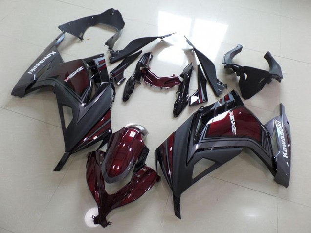 2013-2016 Dark Red and Grey Kawasaki Ninja ZX300R Motorcycle Fairings Canada 2013-2016 Dark Red and Grey Kawasaki Ninja ZX300R Motorcycle Fairings Canada