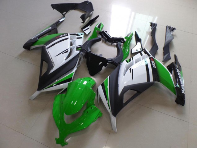 2013-2016 Green Black and White Kawasaki Ninja ZX300R Motorcycle Fairings Canada 2013-2016 Green Black and White Kawasaki Ninja ZX300R Motorcycle Fairings Canada