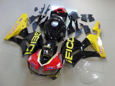 2013-2019 Yellow Black Geico Honda CBR600RR Motorcycle Fairings Canada