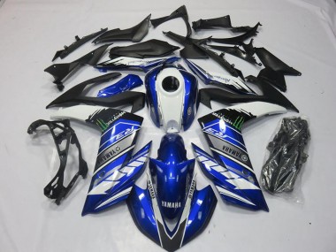 2015-2018 Monster Blue Yamaha YZF R3 Motorcycle Fairings Canada