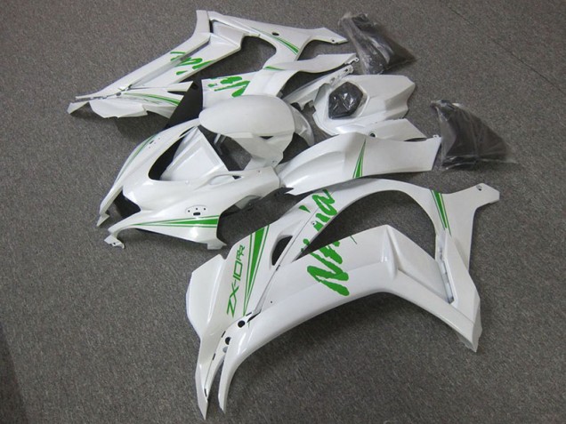 2016-2019 White Green Kawasaki Ninja ZX10R Motorcycle Fairings Canada 2016-2019 White Green Kawasaki Ninja ZX10R Motorcycle Fairings Canada